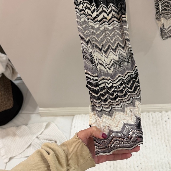 M Missoni EUC vintage multicolor chevron knit zigzag scarf - Picture 5 of 7